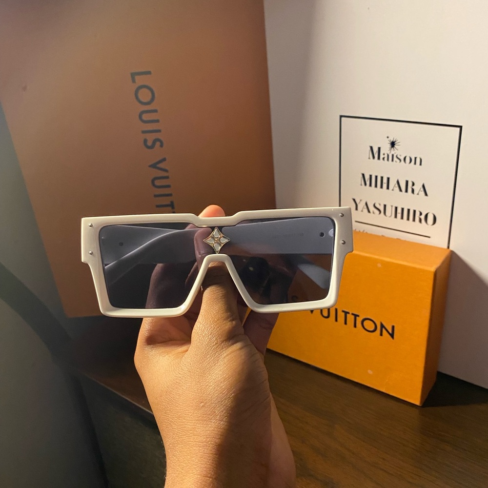 white lv glasses